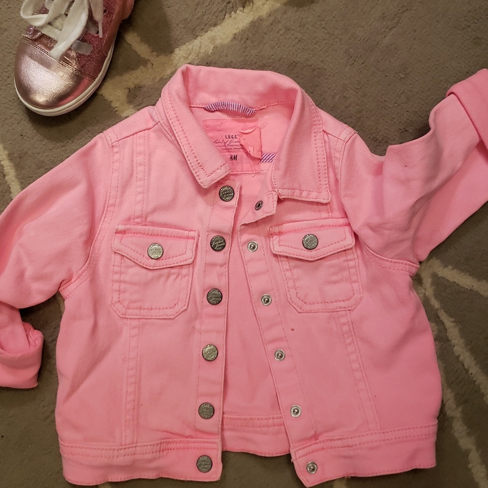 Oh so pink H&M baby girl denim jacket